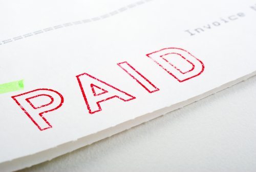 Paid stamp on invoice