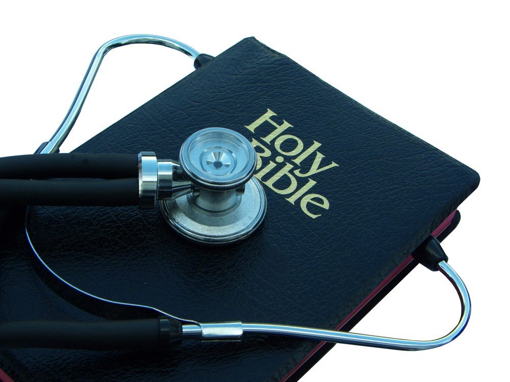Stethoscope on Bible