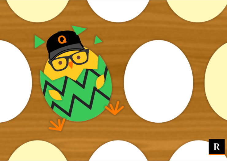 [Photo: A cartoon image of a baby chick where a glasses and wearing a cap with the letter 