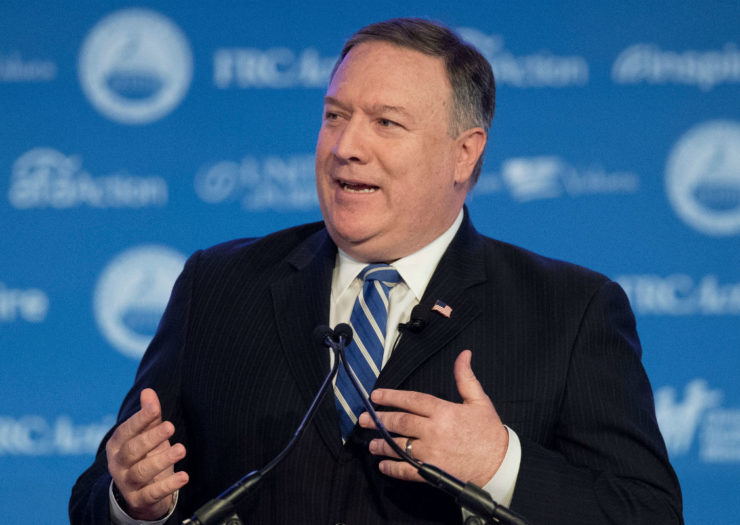 [Photo: Mike Pompeo at the Values Voter Summit]