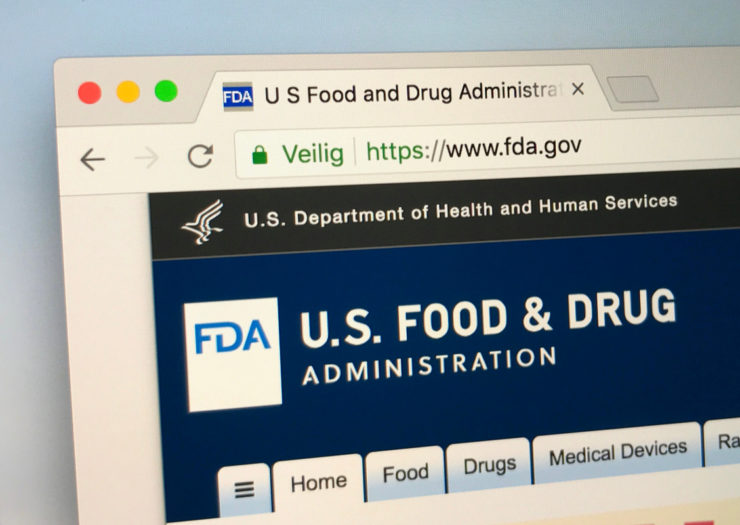 [Photo: U.S. Food and Drug Administration website tab.]
