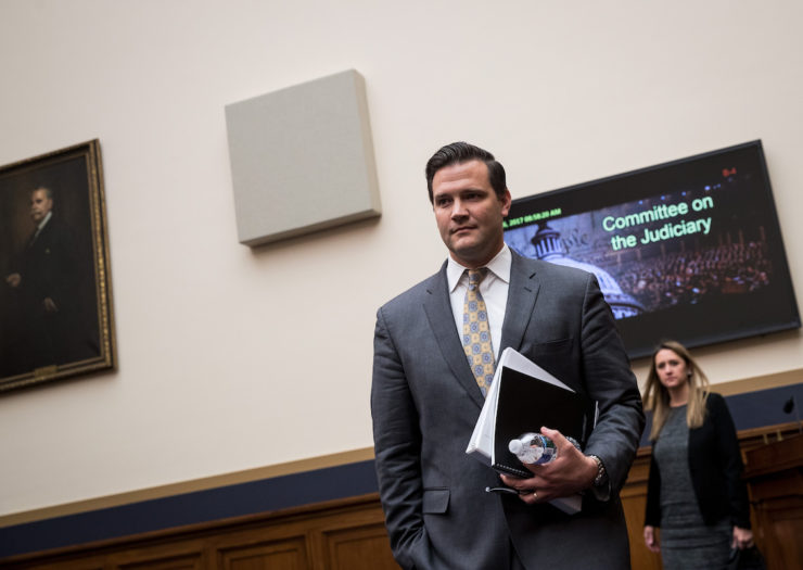 [Photo: Scott Lloyd arrives for a House Judiciary Committee hearing.]