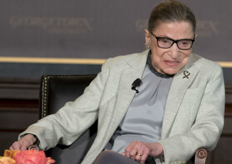 [Photo: Ruth Bader Ginsburg reclining in a chair]