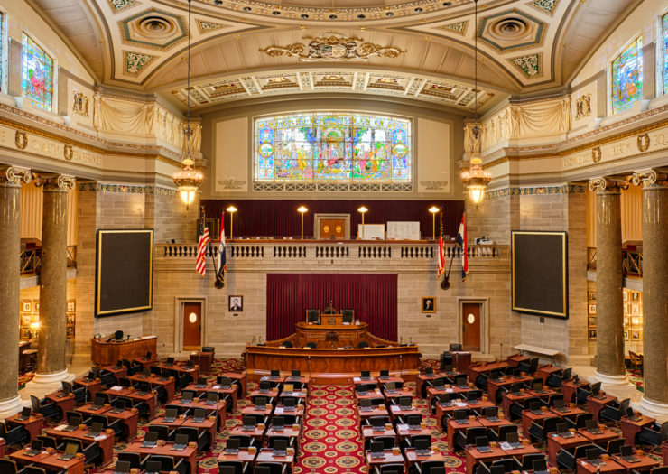 [Photo: House of Representatives chamber of the Missouri State Capitol.]