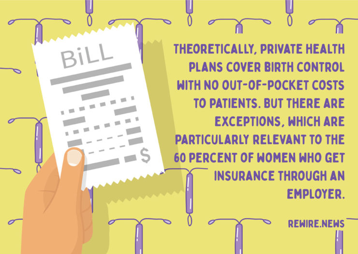 [Photo: An illustration of a person holding a bill with repeating IUDs in the background.]
