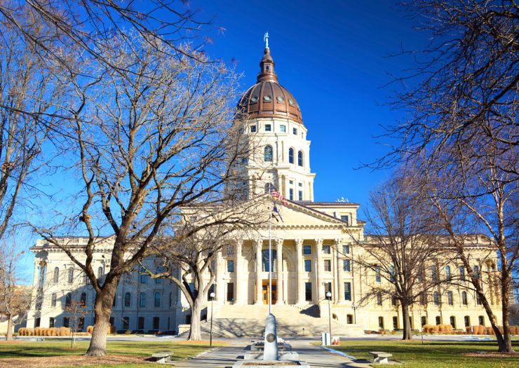 [Photo: An exterior view of the Kansas Capitol building, where the abortion measure was passed.]