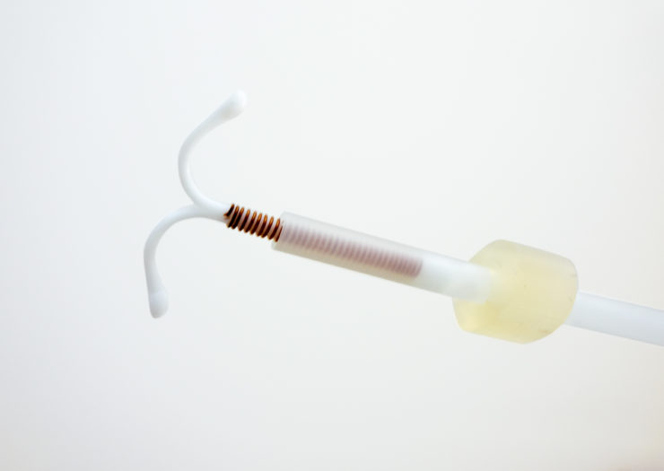 [PHOTO: A display of an IUD]