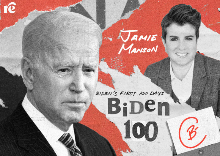 [GRAPHIC: Joe Biden and Jamie Manson with the words Biden 100]