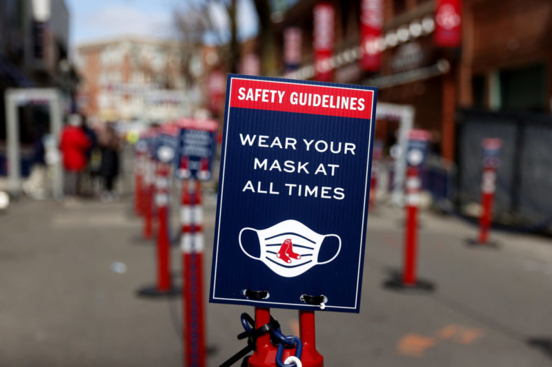 Photo of a sign that reads safety guidelines wear your mask at all times