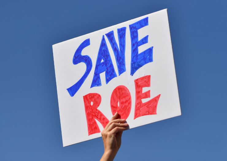 Photo of abortion sign that reads Save Roe
