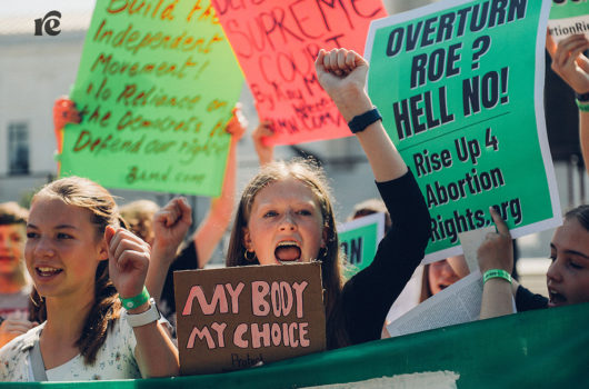 Teens at abortion rally