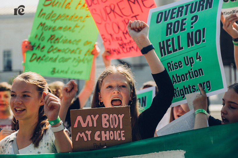 Teens at abortion rally