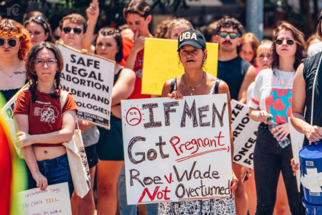 photo of protesters at abortion rally in Georgia