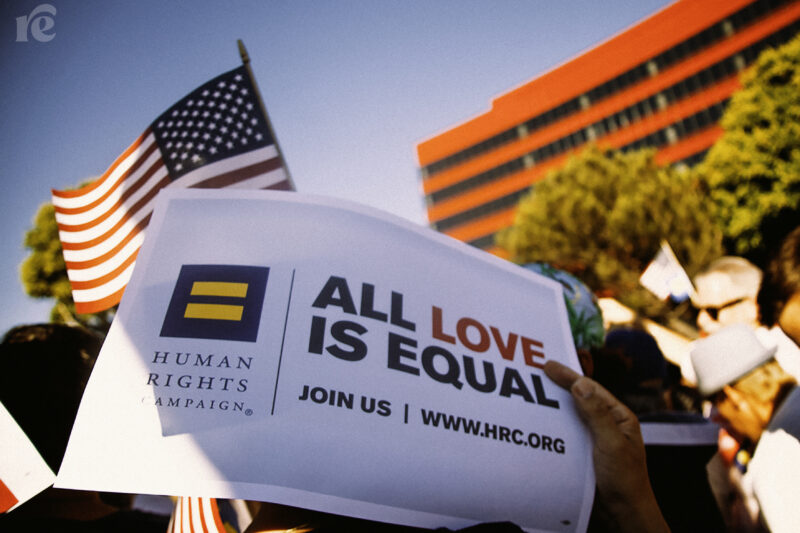 Photo of sign that reads All love is equal
