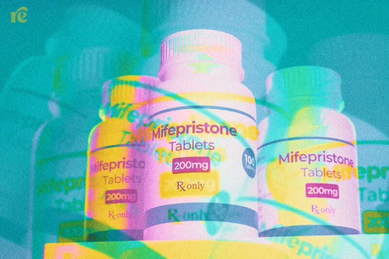 Three bottles of mifepristone