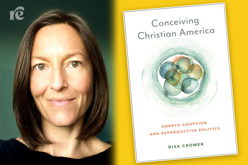 Headshot image of Risa Comer and her book Conceiving Christian America