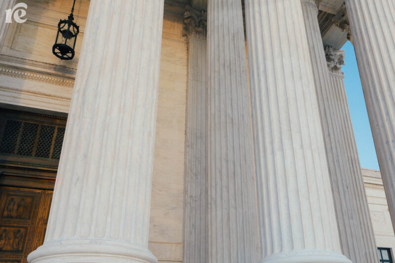Columns of the Supreme Court building