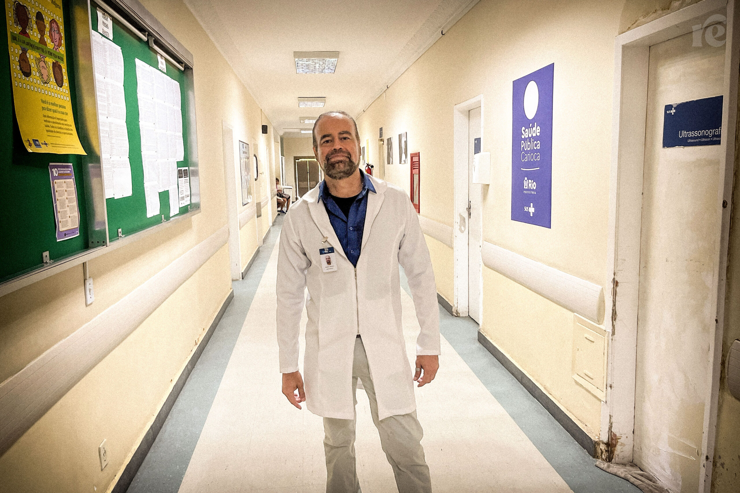 Doctor standing in hospital hallway