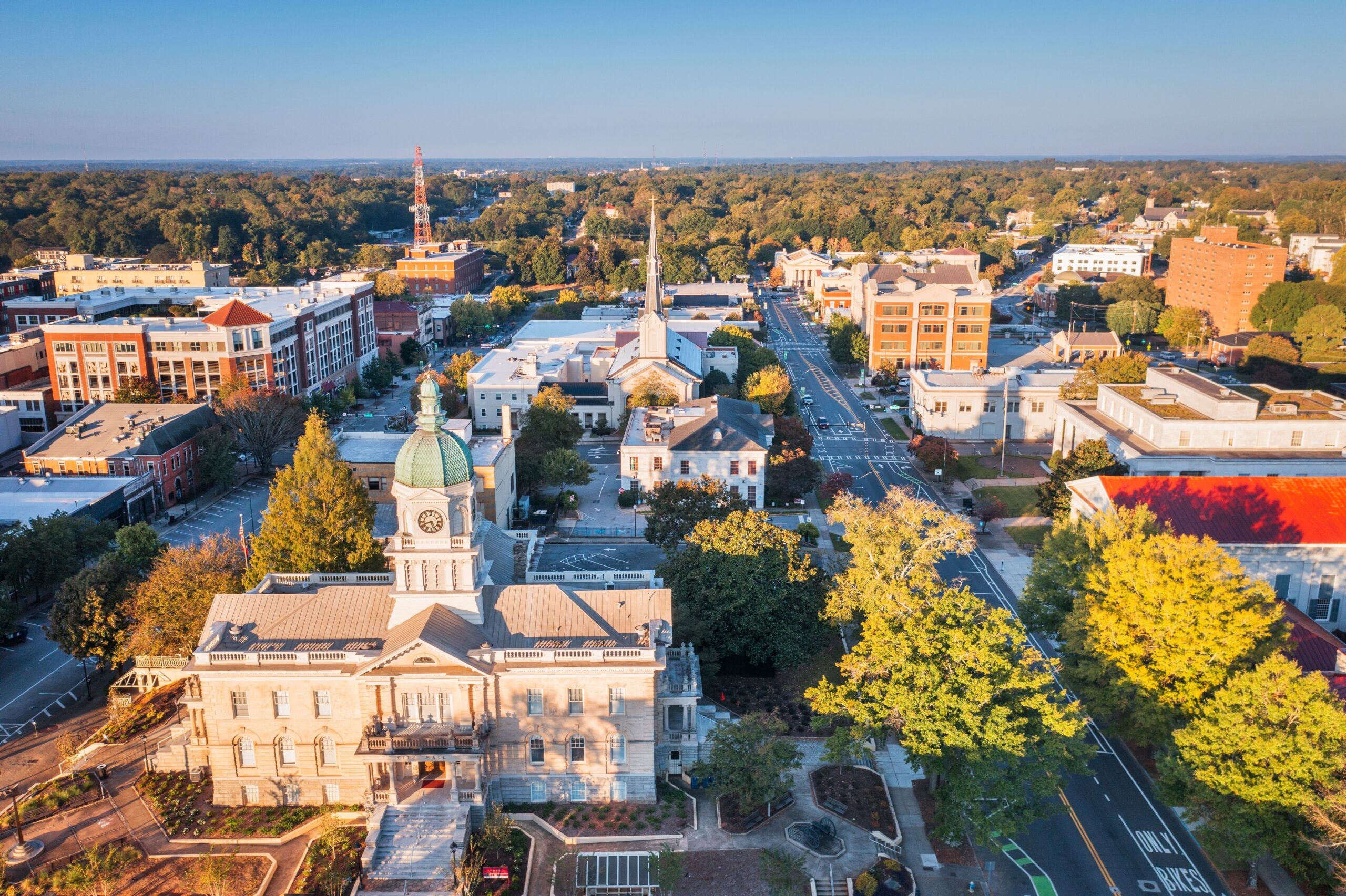 Aerial view of the University of Georgia campus